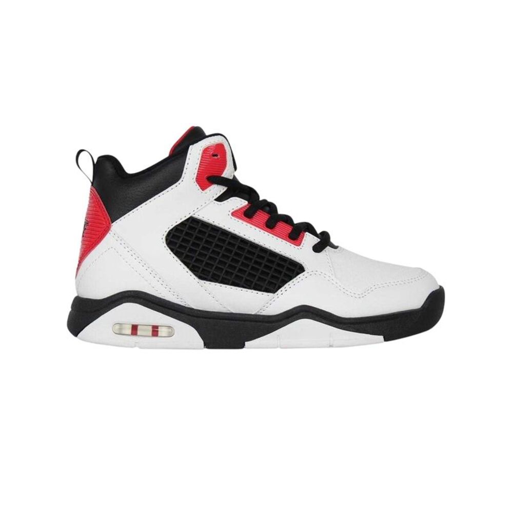 Rise Childrens/Kids Reverse Basketball Shoes / White/Black/Red